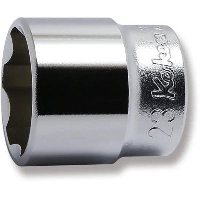 KKN3410M-23 image(0) - Ko-ken USA 3410M-23 3/8 Square Drive Socket 23 mm Surface Length 33 mm