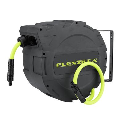 LEGL8232FZ image(0) - Legacy Manufacturing Flexzilla Enclosed Plastic Retractable Air Hose Reel, 3/8" x 30'