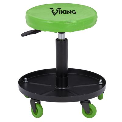 INT57104 image(0) - Viking by American Forge & Foundry Mechanic's Roller Stool w/ Adjustable Height - 300 Lbs. Capacity