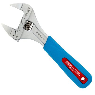 CHA8SWCB image(0) - Channellock 8SWCB 8 Inch CODE BLUE WideAzz Slim Jaw Adjustable Wrench