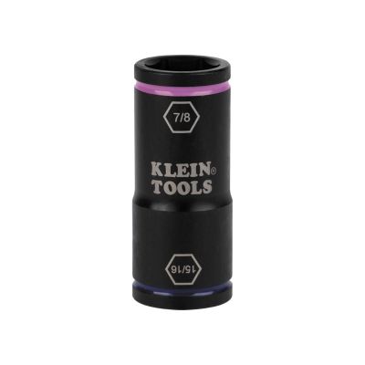 KLE66073 image(0) - Klein Tools Flip Impact Socket, 15/16 and 7/8-Inch