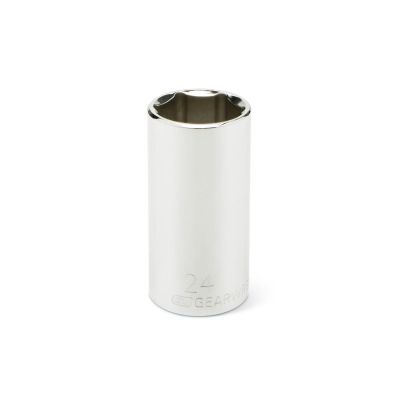 KDT80409 image(0) - GearWrench 3/8 Inch Drive 6 Point Deep Metric Socket 24mm