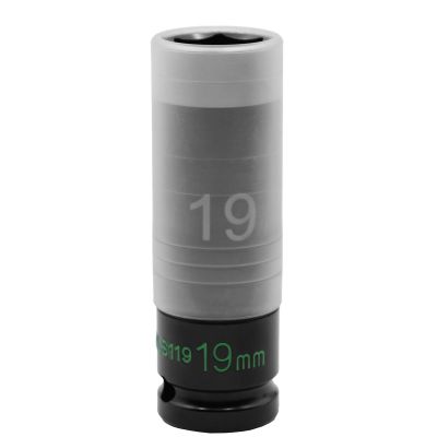 VIMTWLS119 image(0) - VIM Tools 19MM THIN WALL IMPACT LUG NUT SOCKET - 1/2'' DR.