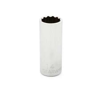 KDT80241 image(0) - GearWrench 1/4 Inch Drive 12 Point Deep Metric Socket 14mm
