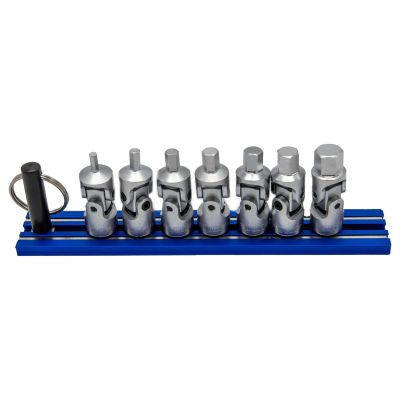 VIMUJM400 image(0) - VIM Tools Universal Joint Stubby Metric Hex Driver Set, 7 Piece 3 mm Thru 10 mm
