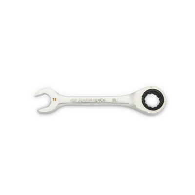 KDT86841 image(0) - GEARWRENCH 11mm 90-Tooth 12 Point Stubby Combination Ratcheting Wrench