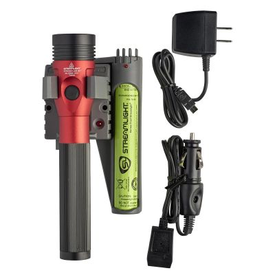 STL75484 image(0) - Streamlight Stinger LED HL&reg; Rechargeable Flashlight - 120V AC/12V DC, PiggyBack&reg; Charger - Red