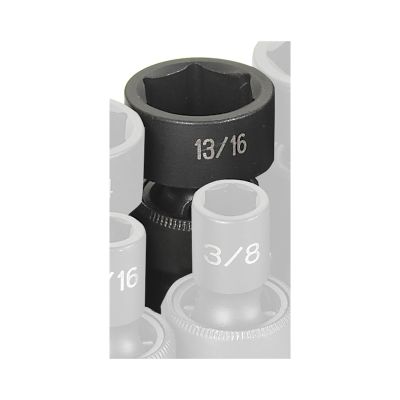 GRE1026U image(0) - Grey Pneumatic 3/8" Drive x 13/16" Standard Universal Socket