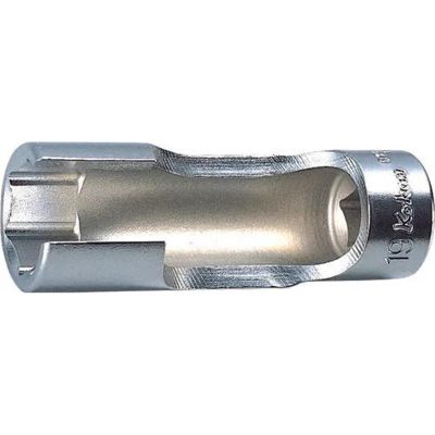 KKN3300FN-8 image(0) - Ko-ken USA 3/8 Sq. Dr. Flare Nut Metric Chrome Socket in 8mm