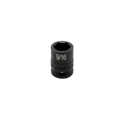 VIMIMP6916 image(0) - VIM TOOLS 9/16 Inch X 3/8 Inch Drive SAE Cr-Mo Impact Socket - Shallow