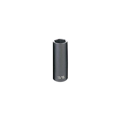 GRE1022D image(0) - Grey Pneumatic 3/8" Drive x 11/16" Deep Socket