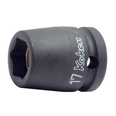 KKN14400MG-17 image(0) - Ko-ken USA 14400MG-17 1/2 Sq. Dr. Socket 17mm 6 point Length 38mm Magnet
