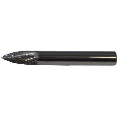 TMRTI404 image(0) - Tire Mechanic's Resource 1/4" Double Cut Burr, 5/8" Fluted Length, 2" Lengt