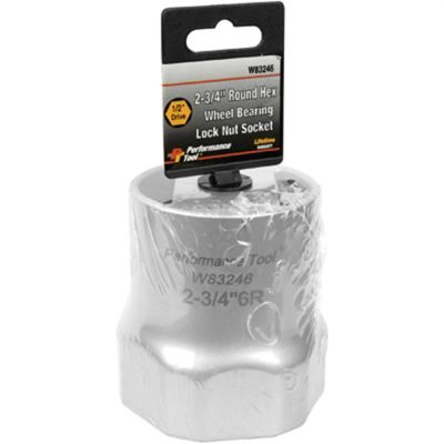 WLMW83246 image(0) - Wilmar Corp. / Performance Tool 1/2 Drive Lock Nut Socket 2-3/4"