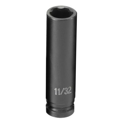 GRE911DS image(0) - Grey Pneumatic 1/4" Surface Drive x 11/32" Deep  Socket