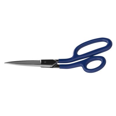 KLEG718LRC image(0) - Klein Tools Carpet Shear w/Ring, Curved, Coated Handle, 9-Inch