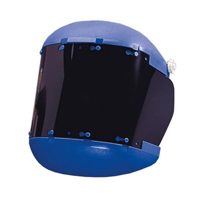 SRWS38150 image(0) - Sellstrom Face Shield - 380 Series - 6.5" x 19.5" x 0.040" Window - Shade 5 IR - Ratcheting Headgear - Dual Crown