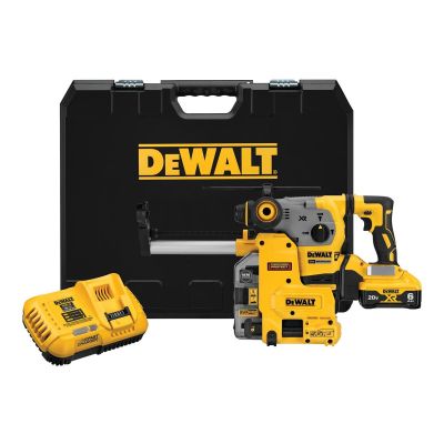 DWTDCH293R2DH image(0) - DEWALT 20V MAX* XR Brushless Cordless 1-1/8 in. L-Shape SDS PLUS Rotary Hammer Kit with On Board Extractor