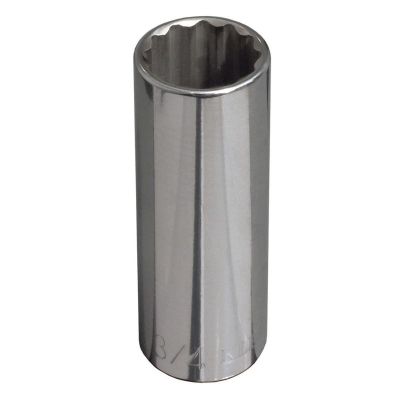 KLE65829 image(0) - Klein Tools 3/4-Inch Deep 12-Point Socket, 1/2-Inch Drive