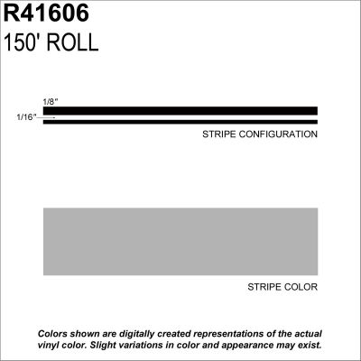 SHR41606 image(0) - SHARPLINE CONVERTING INC MS, 1/4" X 150'; Silver Metallic