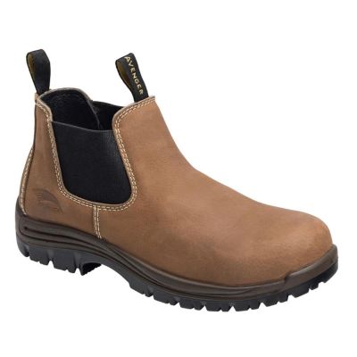 FSIA7120-8M image(0) - Avenger Foreman Romeo Series - Women's Mid Top Slip-On Boots - Composite Toe - IC|EH|SR|PR - Brown/Black - Size: 8M