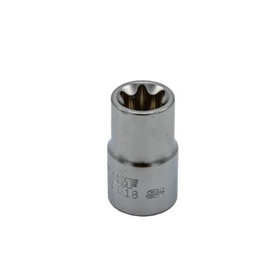 VIMVS818S image(0) - VIM Tools E18 TORX Socket, 1/2 Inch Square Drive, Satin Chrome