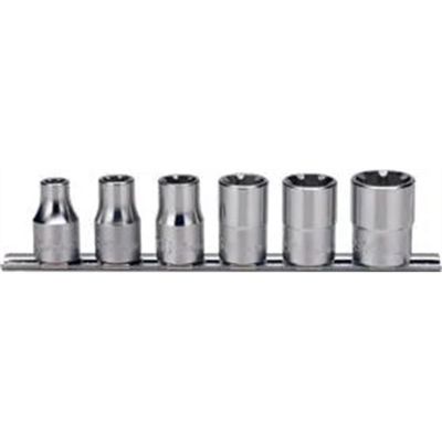 KKNRS4400LH-6 image(0) - Ko-ken USA RS4400LH/6 1/2 Sq. Dr. Socket set  6S-16S  200mm  6 pieces