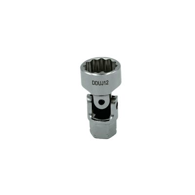 VIMDDSUJ412 image(0) - VIM Tools 1/2 Inch 12 Point Dual Drive Stubby UJ SAE Socket - 1/4 Inch X 11 mm Drive