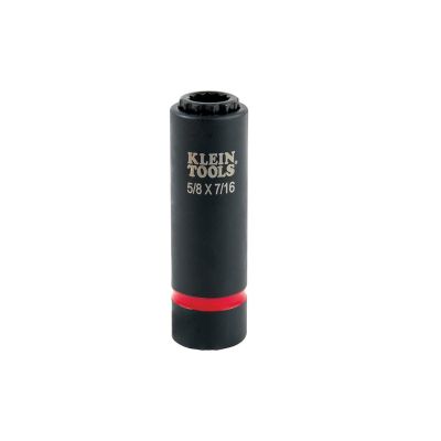 KLE66012 image(0) - Klein Tools 2-in-1 Impact Socket, 12-Point, 5/8 and 7/16-Inch