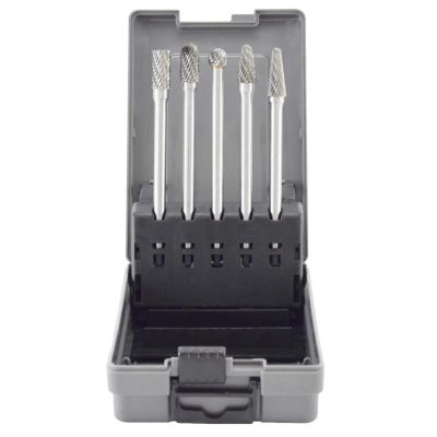 AST2185 image(0) - Astro Pneumatic 5pc Long Double Cut Carbide Burr Set 4.5"