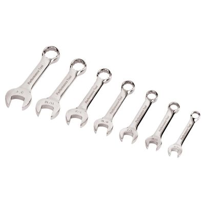 WLMW30507 image(0) - Wilmar Corp. / Performance Tool 7 Piece SAE Stubby Wrench Set