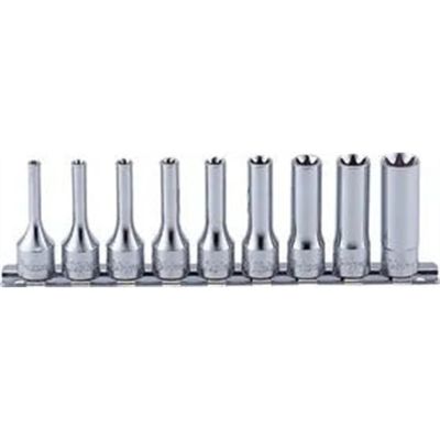 KKNRS3325-9 image(0) - Ko-ken USA RS3325/9 3/8 Sq. Dr. 9 Piece Deep TORX&Acirc;&reg; Socket set E4-E16