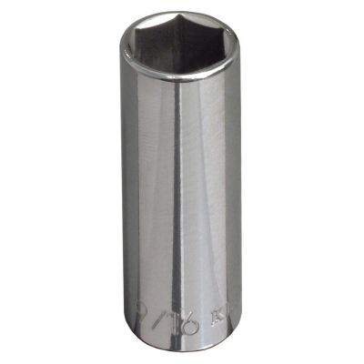 KLE65713 image(0) - Klein Tools 9/16-Inch Deep 6-Point Socket, 3/8-Inch Drive