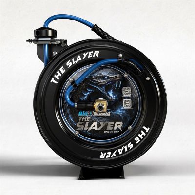 BLBPWHYR1450 image(0) - BluBird Blu Shield The Slayer Hybrid Pressure Washing Hose Reel 1/4" X 50'