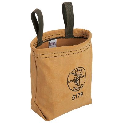 KLE5179 image(0) - Klein Tools Tool Pouch, Water-Repellent Bag with Belt Loops, 7.5 x 7 x 3.5-Inch