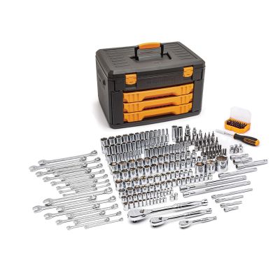 KDT80966 image(0) - GEARWRENCH 243 Piece 6 Point Mechanics Tool Set Inch 3 Drawer Storage Box