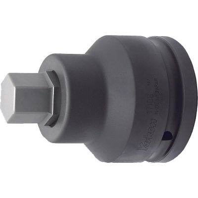 KKN17108-32-19 image(0) - Ko-ken USA 17108.32-19 1.1/2 Sq. Dr. Bit Socket 19mm Hex Length 115mm