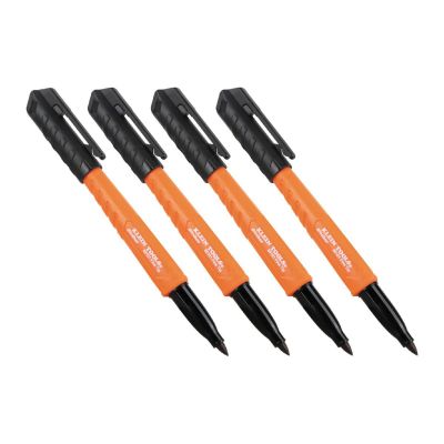 KLE861014 image(0) - Klein Tools Skribes&trade; Fine Tip Permanent Markers, Black, 4-Pack