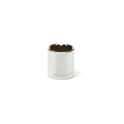 KDT80596 image(0) - GEARWRENCH 3/8 Inch Drive 12 Point Standard Metric Socket 20mm