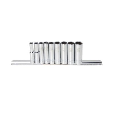 JSP78521 image(0) - J S Products (steelman) 1/4-Inch Drive 6-Point Deep Metric Socket Set, 9-Piece