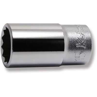 KKN3305X-15 image(0) - Ko-ken USA 3305X-15 3/8 Square Drive Socket 15 mm 12 Point Length 40 mm