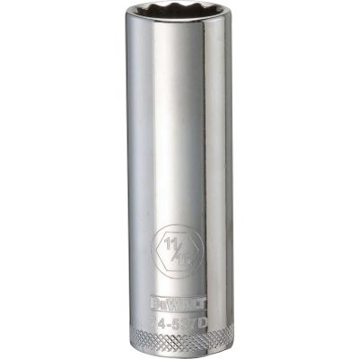 DWTDWMT74537OSP image(0) - DEWALT 12 Point 1/2" Drive Deep Socket 11/16" SAE