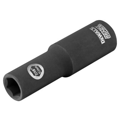 DWTDW22852 image(0) - DEWALT 7/16-Inch Impact Ready Deep Socket For 1/2-Inch Drive