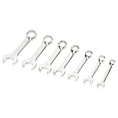 WLMW30607 image(0) - Wilmar Corp. / Performance Tool 7 Piece Metric Stubby Wrench Set