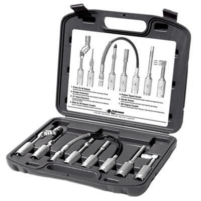 WLMW50049 image(0) - Wilmar Corp. / Performance Tool 7 Piece Grease Gun Accessory Kit