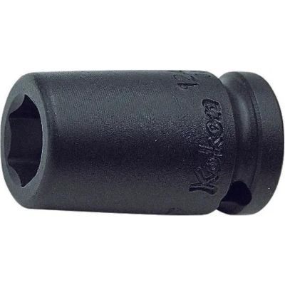 KKN12400M-9 image(0) - Ko-ken USA 12400M-9 1/4 Square Drive Socket 9 mm 6 Point Length 23 mm
