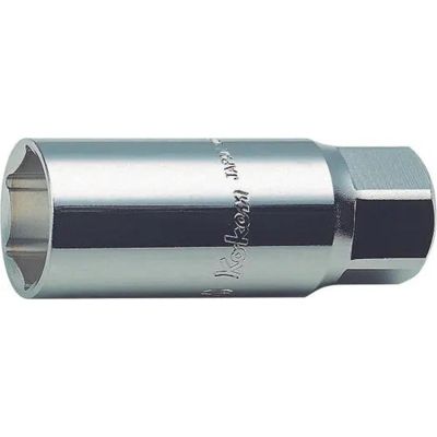KKN3300S-18 image(0) - Ko-ken USA 3300S-18 3/8 Square Drive Spark Plug Socket 18 mm 6 Point Length 70 mm Rubber