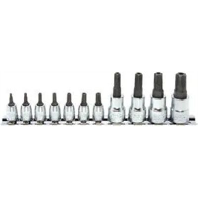 KKNRSX025-11-IPR image(0) - Ko-ken USA RSX025/11-IPR 1/4, 3/8 Square Drive 11 Piece Tamper-Resistant Torxplus Bit Socket Set 8IPR-55IPR