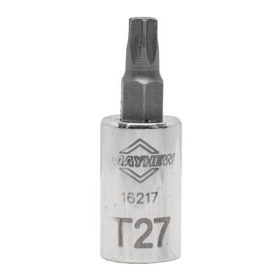 MAY16217 image(0) - Mayhew Mayhew T27 Torx&reg; Short Insert Socket Bit, 1/4-Inch Drive