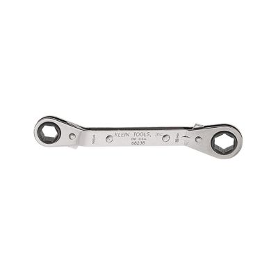 KLE68238 image(0) - Klein Tools Reversible Ratcheting Box Wrench, 1/2 x 9/16-Inch